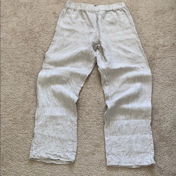 SOLD Jenni Kayne 100% Linen Trouser Pants M - Picture 2 of 7